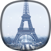 Nieve en París-fondo de pantalla en Vivo