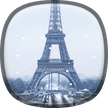 Nieve en París-fondo de pantalla en Vivo