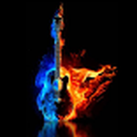 Guitarra ardiente. Fondo de pantalla en vivo / Burning Guitar LWP